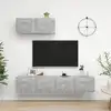 Image de vidaXL Meubles TV 3 pcs Gris béton Bois d'ingénierie