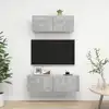 Image de vidaXL Ensemble de meubles TV 2 pcs Gris béton Bois d'ingénierie