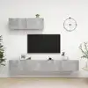 Image de vidaXL Meubles TV 3 pcs Gris béton Bois d'ingénierie