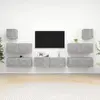 Image de vidaXL Ensemble de meubles TV 7 pcs Gris béton Bois d'ingénierie