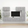 Image de vidaXL Ensemble de meubles TV 6 pcs Gris béton Bois d'ingénierie