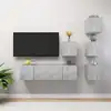 Image de vidaXL Ensemble de meubles TV 6 pcs Gris béton Bois d'ingénierie