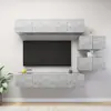 Image de vidaXL Ensemble de meuble TV 6 pcs Gris béton Aggloméré