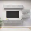 Image de vidaXL Ensemble de meubles TV 6 pcs Gris béton Bois d'ingénierie