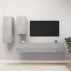 Image de vidaXL Ensemble de meubles TV 4 pcs Gris béton Bois d'ingénierie