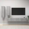 Image de vidaXL Ensemble de meuble TV 4 pcs Gris béton Bois d'ingénierie