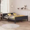 Image de vidaXL Cadre de lit sans matelas bois massif de pin gris 200x200 cm