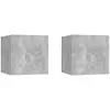 Image de vidaXL Tables de chevet 2pcs Gris béton 30,5x30x30cm Bois d'ingénierie