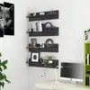 Image de vidaXL Étagères murales 4 pcs gris brillant bois d'ingénierie