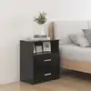 Image de vidaXL Table de chevet Noir 50x32x60 cm