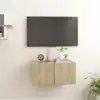 Image de vidaXL Meuble TV suspendu Chêne sonoma 60x30x30 cm