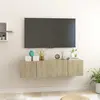 Image de vidaXL Meubles TV suspendus 2 pcs Chêne sonoma 60x30x30 cm
