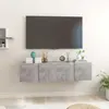 Image de vidaXL Meubles TV suspendus 2 pcs Gris béton 60x30x30 cm