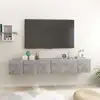 Image de vidaXL Meubles TV suspendus 3 pcs Gris béton 60x30x30 cm