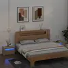 Image de vidaXL Tables de chevet 2 pcs avec LED Chêne Sonoma 60x35x40 cm