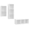 Image de vidaXL Ensemble de meuble TV 3 pcs Blanc Bois d'ingénierie