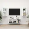 Image de vidaXL Ensemble de meuble TV 3 pcs Blanc Bois d'ingénierie