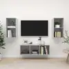 Image de vidaXL Ensemble de meuble TV 3 pcs Gris béton Bois d'ingénierie