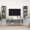 Image de vidaXL Ensemble de meuble TV 3 pcs Gris béton Bois d'ingénierie