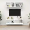 Image de vidaXL Meubles TV muraux 2 pcs Blanc Bois d'ingénierie