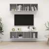 Image de vidaXL Meubles TV muraux 2 pcs Gris béton Bois d'ingénierie