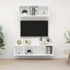 Image de vidaXL Ensemble de meuble TV 2 pcs Blanc Bois d'ingénierie