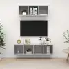 Image de vidaXL Ensemble de meuble TV 2 pcs Gris béton Bois d'ingénierie
