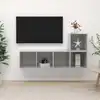 Image de vidaXL Ensemble de meuble TV 2 pcs Gris béton Bois d'ingénierie