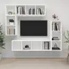Image de vidaXL Ensemble de meubles TV 4 pcs Blanc Bois d'ingénierie