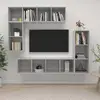 Image de vidaXL Ensemble de meubles TV 4 pcs Gris béton Bois d'ingénierie