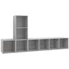 Image de vidaXL Ensemble de meuble TV 3 pcs Gris béton Bois d'ingénierie