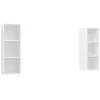 Image de vidaXL Meubles TV muraux 2 pcs Blanc Bois d'ingénierie