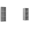 Image de vidaXL 2x Meubles TV Muraux Armoires Suspendues Armoires Stéréo Meubles de Rangement Muraux Salle de Séjour Salon Intérieur Gris Béton Aggloméré