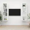 Image de vidaXL Meubles TV muraux 2 pcs Blanc Bois d'ingénierie