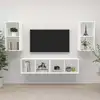 Image de vidaXL Meubles TV muraux 4 pcs Blanc Bois d'ingénierie
