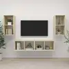 Image de vidaXL Meubles TV muraux 4 pcs Chêne sonoma Bois d'ingénierie