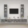 Image de vidaXL Meubles TV muraux 4 pcs Gris béton Bois d'ingénierie
