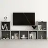 Image de vidaXL Ensemble de meubles TV 3 pcs Gris béton Bois d'ingénierie