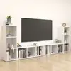 Image de vidaXL Meubles TV 4 pcs Blanc 107x35x37 cm Bois d'ingénierie