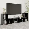 Image de vidaXL Ensemble de meubles TV 6 pcs Gris brillant Bois d'ingénierie
