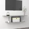 Image de vidaXL Meuble TV mural Gris béton 103x30x26,5 cm