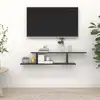 Image de vidaXL Étagère TV murale Noir 125x18x23 cm Bois d’ingénierie