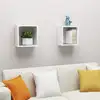 Image de vidaXL Étagères cube murales 2 pcs Blanc 30x15x30 cm