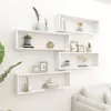Image de vidaXL Étagères cube murales 4 pcs Blanc 100x15x30cm bois d'ingénierie