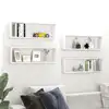 Image de vidaXL Étagères cube murales 4pcs Blanc 80x15x26,5cm bois d'ingénierie