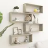 Image de vidaXL Étagères murales cube 4 pcs Chêne sonoma Bois d’ingénierie