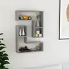 Image de vidaXL Étagères murales 2 pcs gris béton 50x15x50 cm bois d'ingénierie