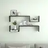 Image de vidaXL Étagères murales 2 pcs noir 100x15x20 cm bois d'ingénierie