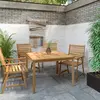 Image de vidaXL Table à dîner de jardin 110x110x77 cm Bois de teck solide