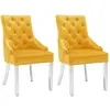Image de vidaXL Chaises à manger lot de 2 jaune velours